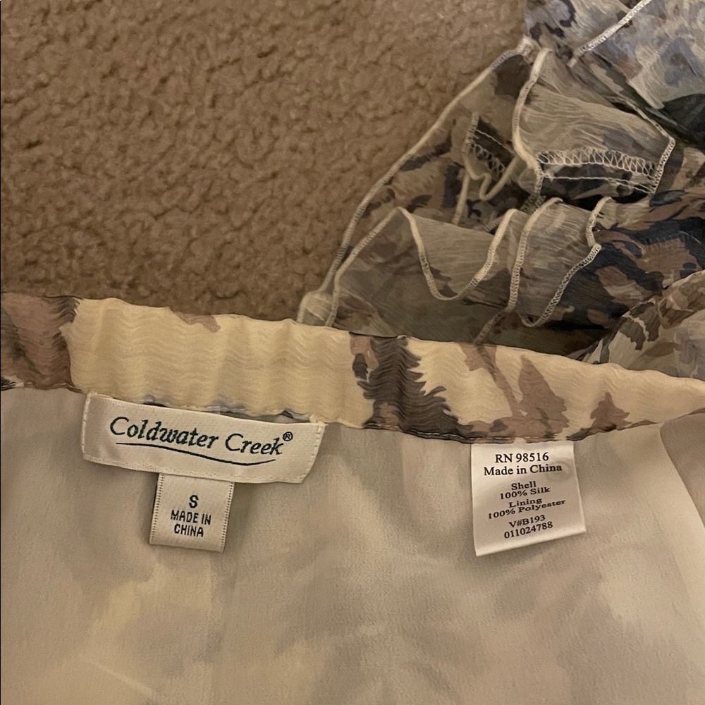Vintage Coldwater Creek Silk Maxi Skirt - Picture 2 of 3